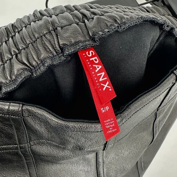 Spanx Leather-Like High Rise Jogger Pants Black Small - Picture 8 of 12